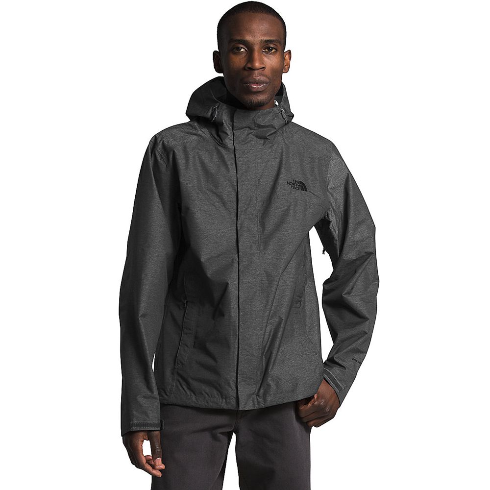 The North Face Rain Jacket Mens Australia - The North Face Venture 2 Dark Grey / Black Dryvent (KUL-